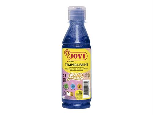 JOVI - Peinture - peinture à tempera à base d'eau - liguide - bleu paillette - 250 ml