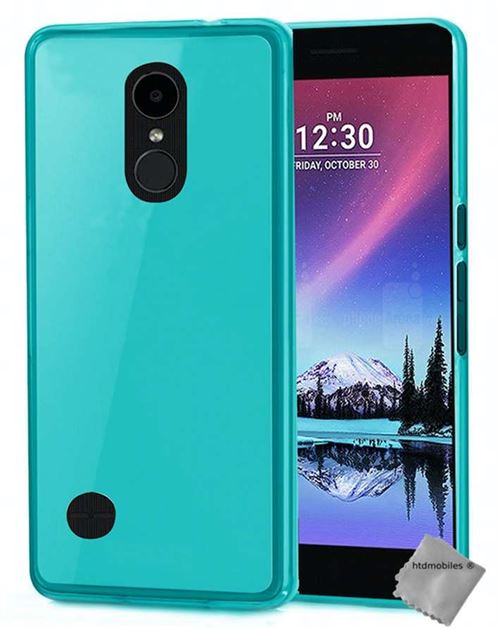 Housse etui coque pochette silicone gel fine pour LG K10 (2017) + film ecran - BLEU - htdmobiles