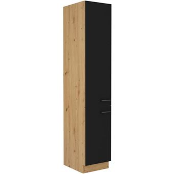 MODENA - Colonne - 2 portes - 40 cm - Chene artisan / Noir mat - 1