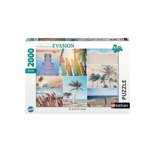 Nathan - Puzzle 2000 pieces - En bord de plage État correct - N/A reconditionné disponible sur Fnac