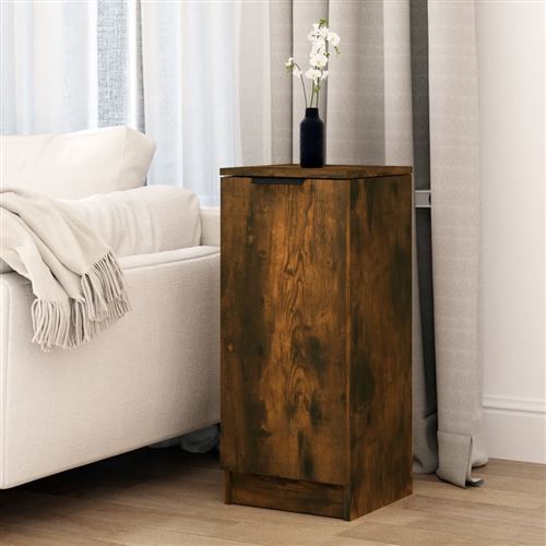 Vidaxl Buffet Petit Chêne Fumé 30X30x70 Cm - Image 3
