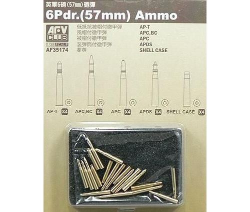 20 Pdr Ammo (57mm) 20 Assorted Pcs. - 1:35e - Afv-club