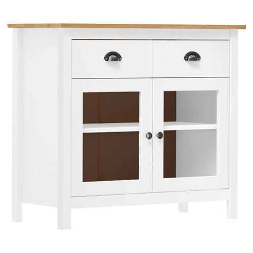 VIDAXL - Buffet - Hill - Pin - Blanc - 90x40x80 cm - Image 3