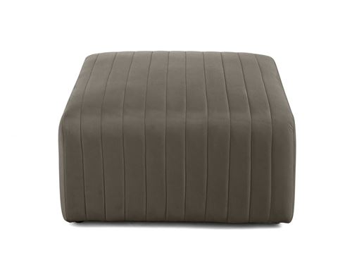 Non Communiqué Nova - Pouf Modulable - En Velours - Gris