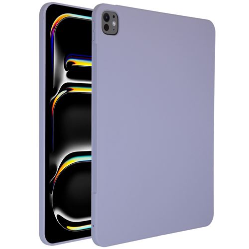 Accezz Liquid Silicone Backcover met penhouder voor de Apple iPad Pro 13 (2025) M5 / (2024) M4 - Lila
