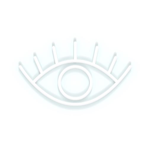 Non Communiqué Blanc Eclairage Néon Oeil