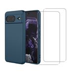 Coque antichoc pour Pixel 8 Bleu Marine + 2 protections écran - Evetane®