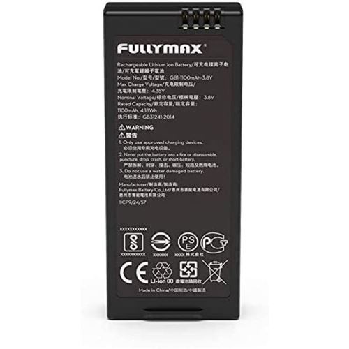 Batterie DJI Tello 3.8V 1100mAh Li-ION pour Mini Drone Facile à Installer, Portable Haute Qualité, Sécurité Améliorée, Noir