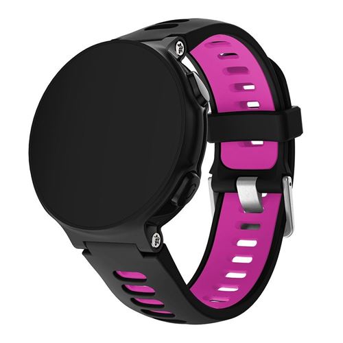 Bracelet en silicone deux tons pour Garmin Forerunner 220/230/235/620/630/F735XT - Rose/Noir