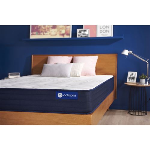 Matelas 80x190 Ressorts ensach&eacute;s et M&eacute;moire de forme 5zones de confort 