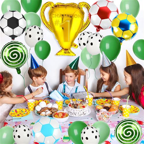 Décoration de Fête d'anniversaire , 50 Pièces Ballons de Anniversaire  Décoration Kit Theme Party Supplies Comprend Une Bannière, Une Décoration  de Gâteau et des Ballons : : Cuisine et Maison