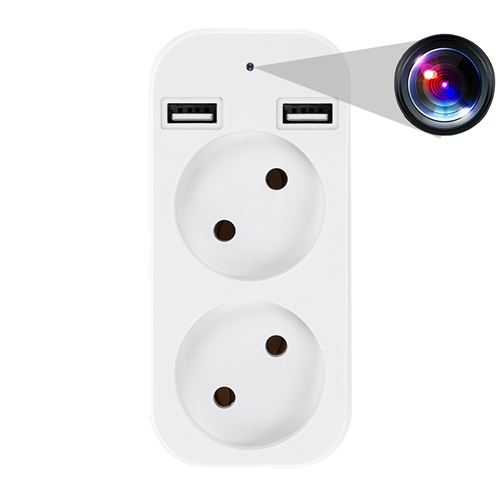 Non Communiqué Prise Camera Espion Wifi Hd 1080P Détection Mouvement Vision Nocturne + Sd 64Go Yonis