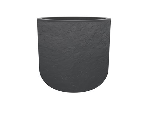Eda - Pot de fleurs rond Volcania UP - 40 cm - Anthracite - Image 2