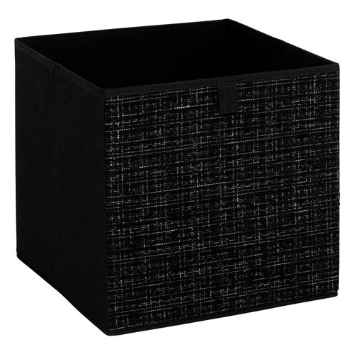 Non Communiqué Noir Five Simply Smart - Boîte De Rangement Imprimé "Tweed" 31X31cm