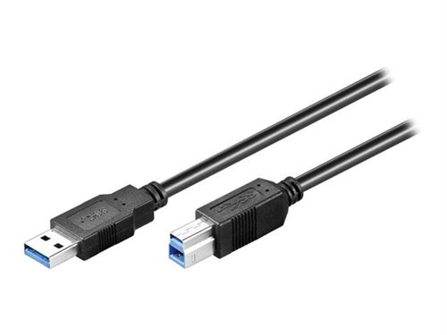 Ewent EW-100103 - Câble USB - USB Type B (M) pour USB type A (M) - USB 3.0 - 3 m - moulé - noir
