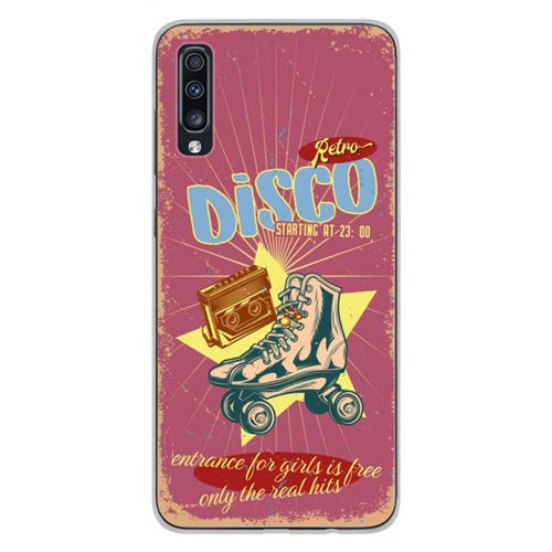 Coque en silicone imprimée compatible Samsung Galaxy A50 Galaxy A50s Retro disco