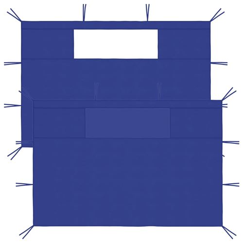 VidaXL Parois latérales de belvédère avec fenêtres 2 pcs Bleu