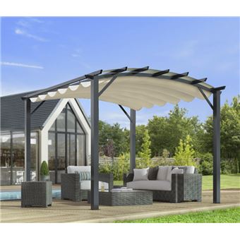 Pergola arche 11.22 m2 cru Habrita per 3433 ge Accessoires