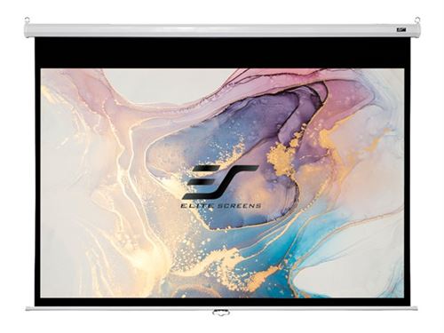 Elite Screens Manual Series M80UWH - Écran de projection - montable au plafond, montable sur mur - 80 (203 cm) - 16:9 - MaxWhite - noir
