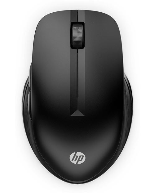HP 430 - Souris - multi-dispositifs - ergonomique - droitiers et gauchers - 5 boutons - sans fil - 2.4 GHz, Bluetooth 5.0 - récepteur sans fil USB - noir de jais - pour HP 21, 22, 24, 27; Pavilion 24, 27, 32, TP01; Pavilion Laptop 15; Portable 14, 15, 17