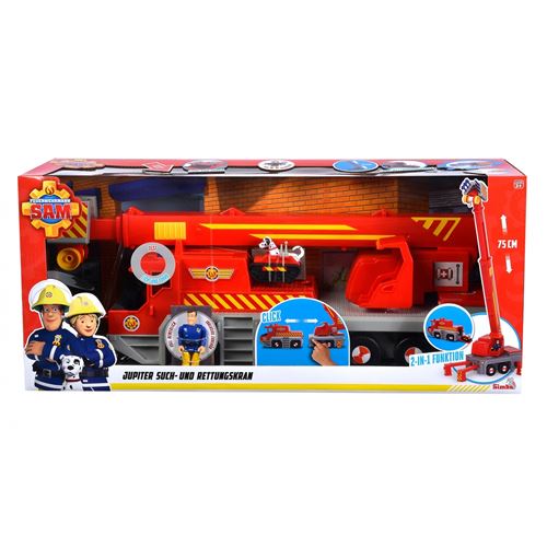 Simba Toys 109252517 - Sam le Pompier - Grue de sauvetage 2 en -1