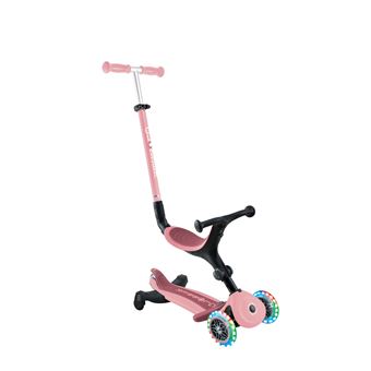 Globber GO•UP Deluxe – Trottinette évolutive 3 Roues Avec Siège, Rose Pastel, De 15 Mois à 6 Ans