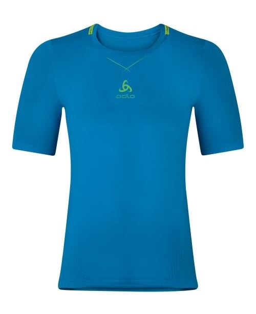 T-shirt-de-running-Odlo-Ceramicool-Bleu-Taille-L