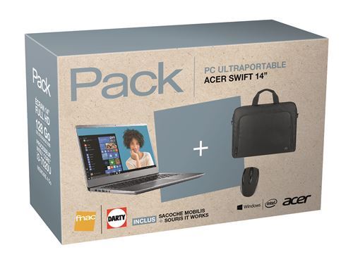 Pack-Fnac-PC-Ultra-Portable-Acer-Swift-3-SF314-54-35QH-NX-GXJEF-009-14-Sacoche-Mobilis-Souris-It-Works