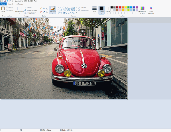 Flouter une photo sur Paint