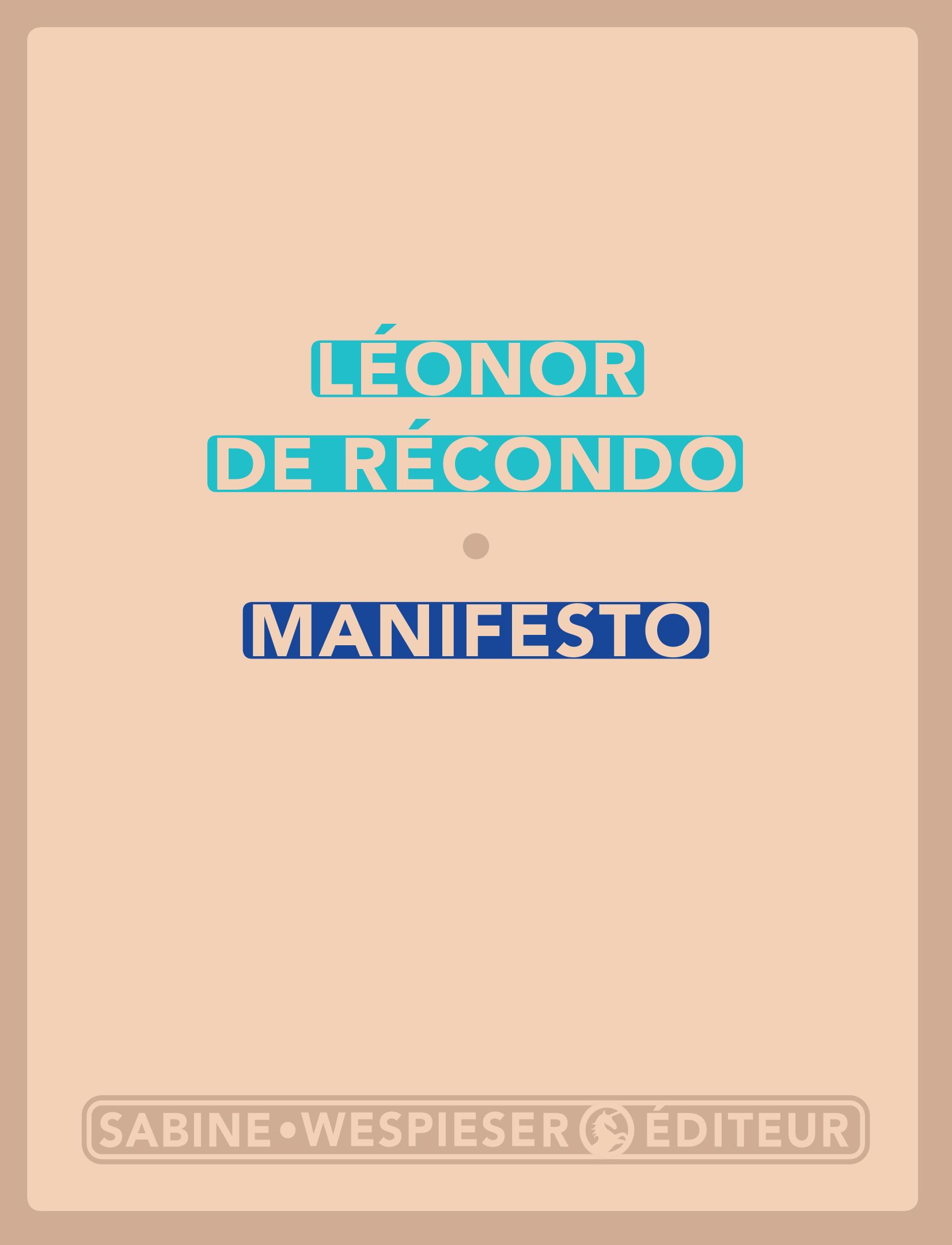 Manifesto, Léonor de Récondo
