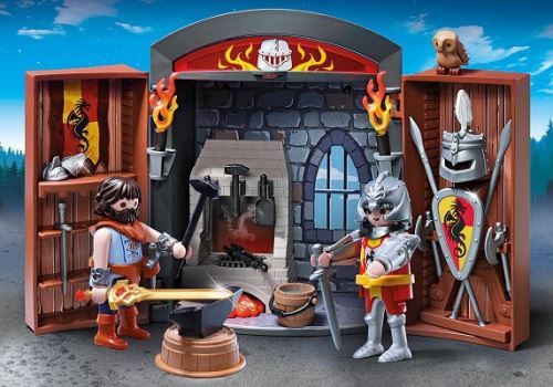 Playmobil-Knights-5637-Coffre-Chevalier-et-forgeron