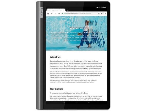 Lenovo Yoga Smart Tab mode portrait