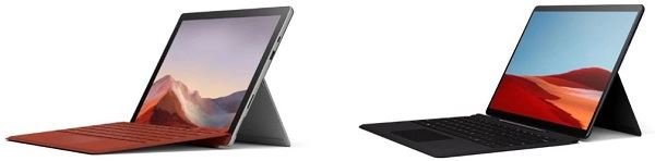 Surface Pro 7 et X