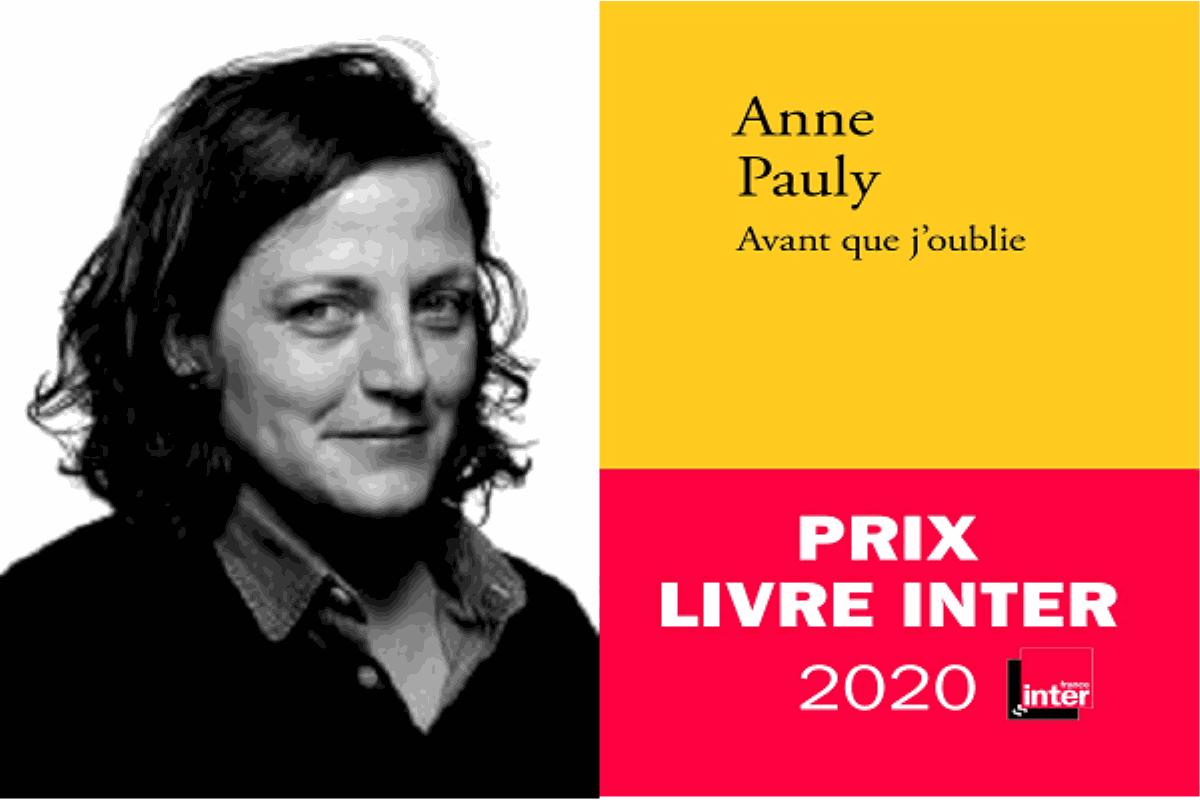 Anne Pauly reçoit le prix du Livre Inter pour « Avant que j’oublie »