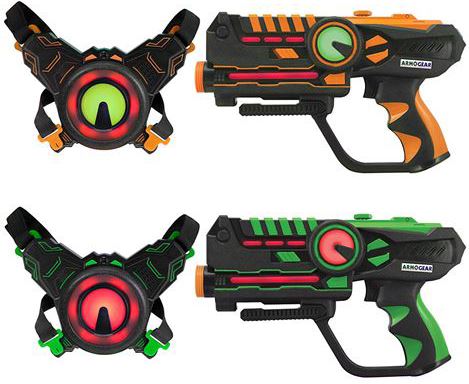 Set-pour-2-joueurs-Laser-Battle-Vert-et-Orange