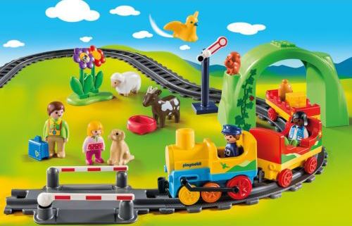 Playmobil-1-2-3-70179-Train-avec-passagers-et-circuit