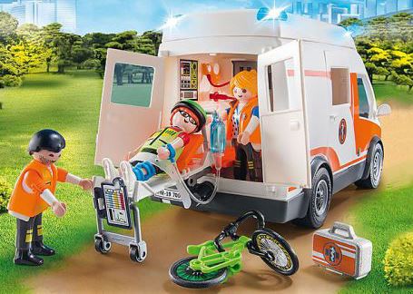 Playmobil-City-Life-70049-Ambulance-et-secouristes