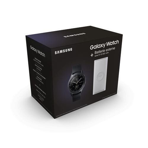 Pack-Montre-connectee-Samsung-Galaxy-Watch-42-mm-Noir-carbone-et-batterie-externe-sans-fil-10-000-mAh