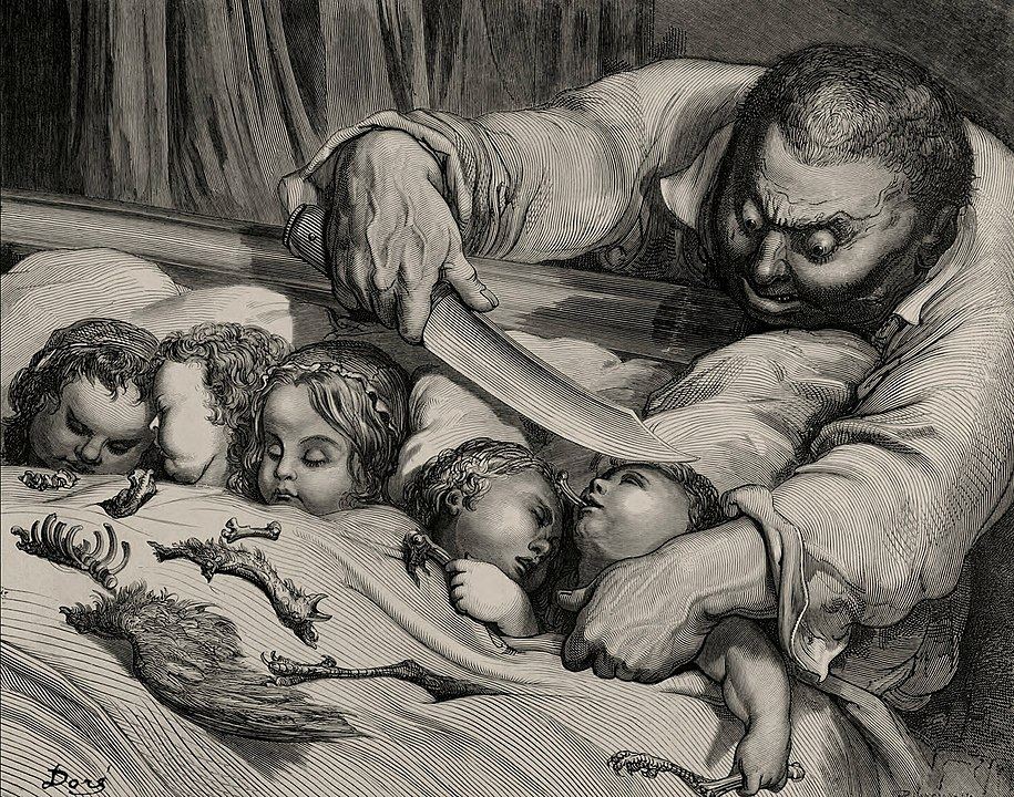 le petit poucet orgre Par Gustave Doré — Source inconnue, Domaine public, https://commons.wikimedia.org/w/index.php?curid=524146