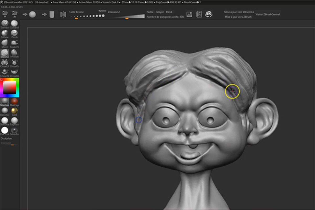 Sculpter un personnage cartoon avec ZBrush Core Mini