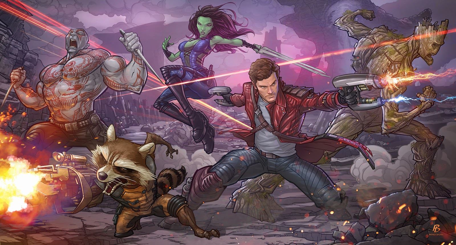 Guardians-of-the-Galaxy-by-Patrick-Brown