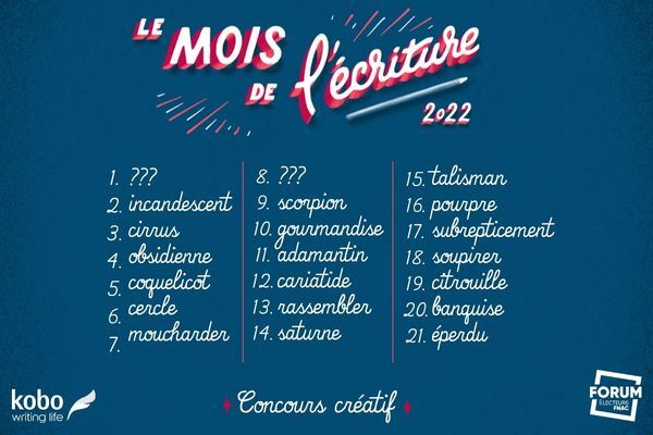 600x400 mots - Le mois de l'écriture