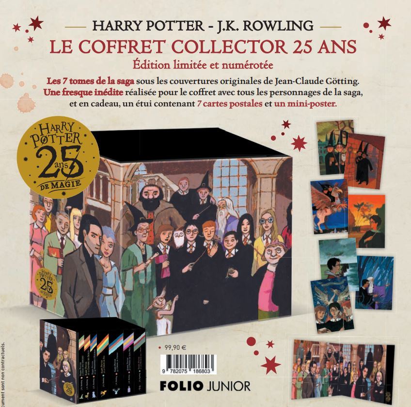 Romans Coffret Collector Harry Potter - 25 ans, Folio Junior