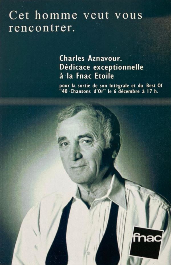 Venue en magasin Charles Aznavour