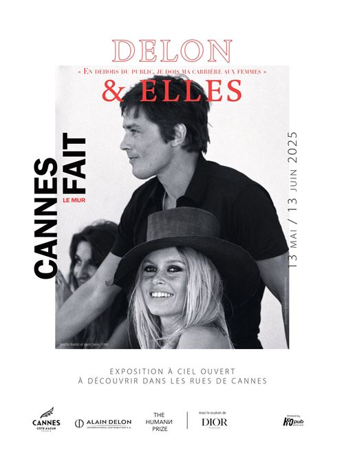 Affiche exposition Delon & Elles à Cannes