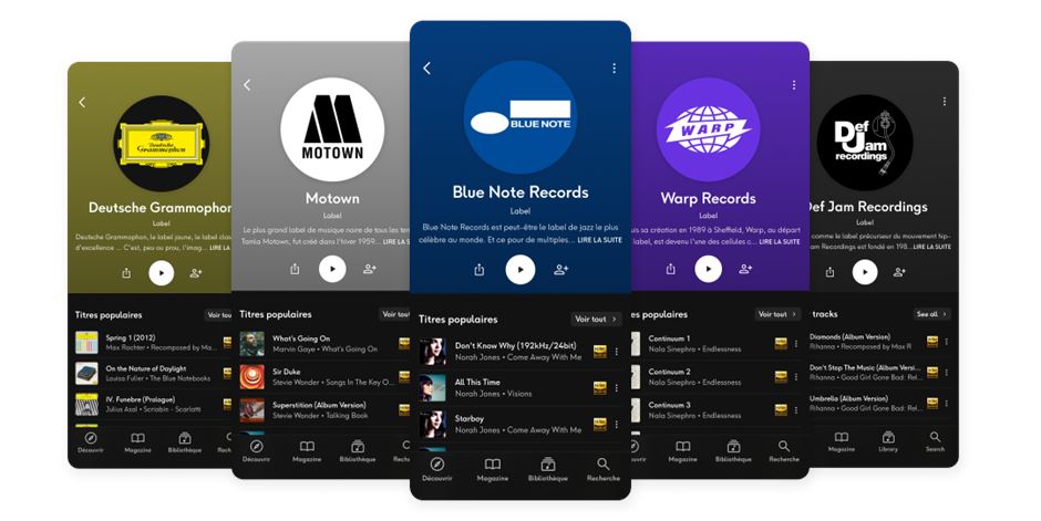 Qobuz Connect interface