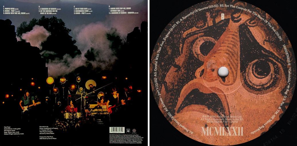 Pink Floyd Live at Pompeii double vinyle 1