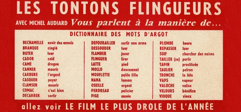 Dictionnaire dialogues Tontons Flingueurs