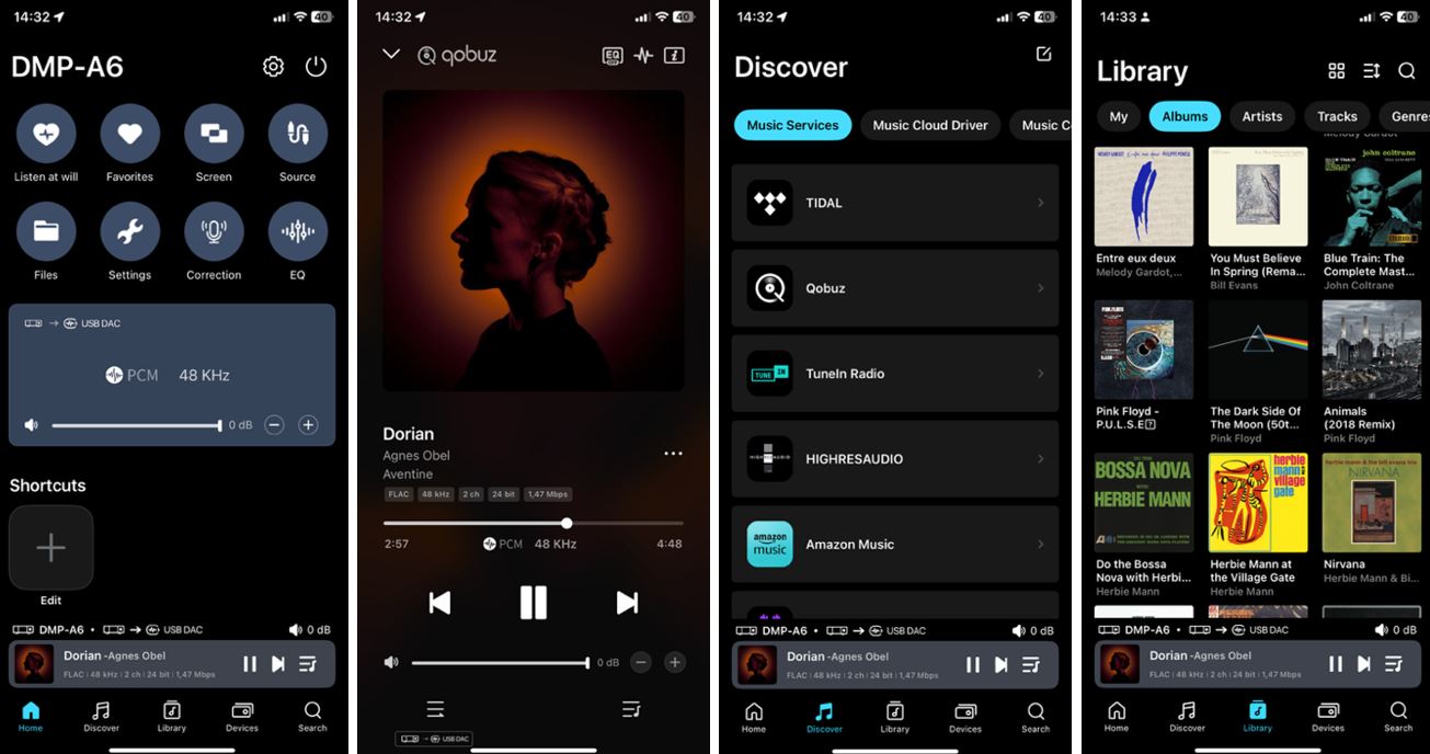 Interface appli DMP A6 Eversolo
