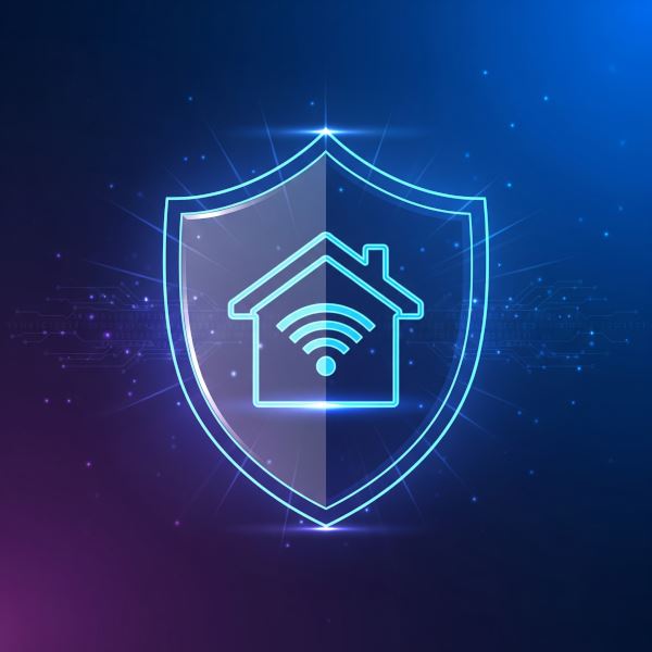 Logo sécurité réseau domestique